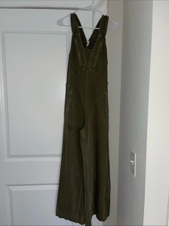 Anthropologie Pants - Anthropologie Olive Green Wide-Leg Jumpsuit